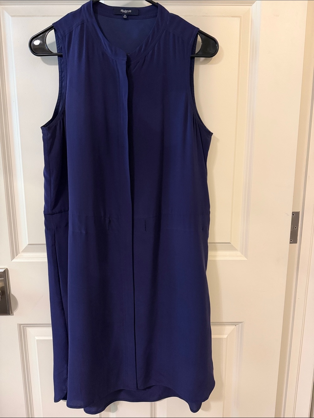 Madewell Sleeveless Midi Dress in Deep Navy